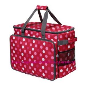BabySnap naaimachine tas XL ( 50x26x38cm ) Multicolor rood - wit