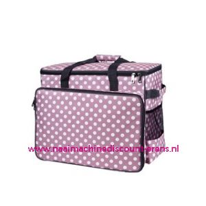 BabySnap naaimachine tas XL ( 50x26x38cm ) Multicolor roze - wit